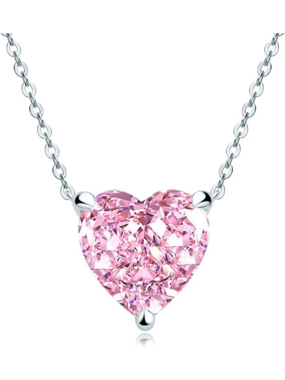 Lab-Created Diamond Pendant Necklace for Women, 925 Sterling Silver, Gift-Ready